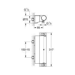 Grohe Grohtherm 2000 Termostatik Duş Bataryası - 34469001 - 2