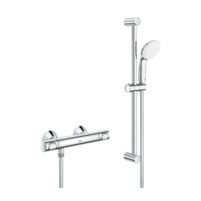 Grohe Grohtherm 500 Termostatik Duş Bataryası Duş Seti Dahil - 34796000 - 1