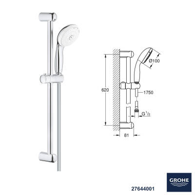 Grohe Grohtherm Banyo Bataryası Seti + Hüppe Galata X Duş Kanalı -15 - 3