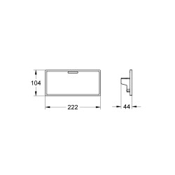 Grohe Grohtherm Cube Grohe Easyreach™ Duş Tablası - 18700000 - 2