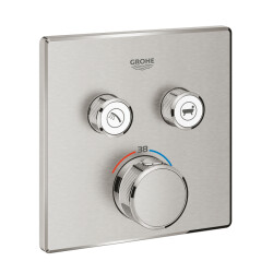 Grohe Grohtherm Smartcontrol Çift Valfli Akış Kontrollü, Ankastre Termostatik Duş Bataryası - 29124Dc0 - 1