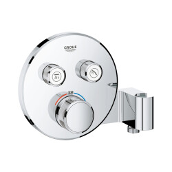 Grohe Grohtherm Smartcontrol Çift Valfli Akış Kontrollü, Ankastre Termostatik Duş Bataryası, Entegre Duş Kolu İle - 29120000 - 1