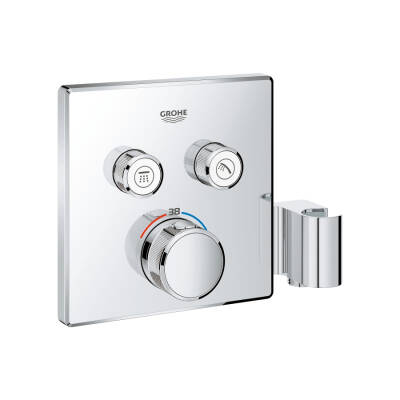 Grohe Grohtherm Smartcontrol Çift Valfli Akış Kontrollü, Ankastre Termostatik Duş Bataryası, Entegre Duş Kolu İle - 29125000 - 1