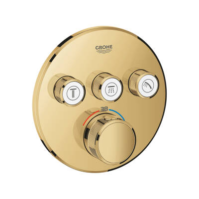 Grohe Grohtherm Smartcontrol Üç Valfli Akış Kontrollü, Ankastre Termostatik Duş Bataryası - 29121Gl0 - 2