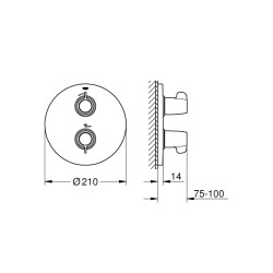 Grohe Grohtherm Special Ankastre Termostatik Duş Bataryası - 29094000 - 2