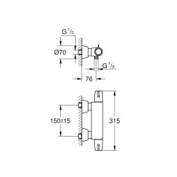 Grohe Grohtherm Special Termostatik Duş Bataryası - 34667000 - 2