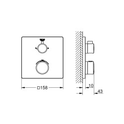 Grohe Grohtherm Termostatik BanyoDuş Bataryası - 24079000 - 2