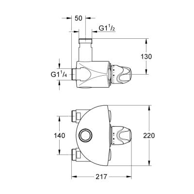 Grohe Grohtherm Xl Termostatik Batarya 1 - 35085000 - 2