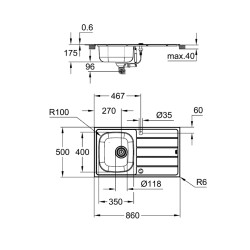 Grohe K200 Damlalıklı Paslanmaz Çelik Eviye - 31552Sd1 - 2