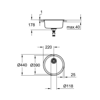 Grohe K200 Paslanmaz Çelik Eviye - 31720Sd0 - 2