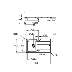 Grohe K500 Damlalıklı Paslanmaz Çelik Eviye - 31571Sd1 - 2