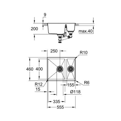 Grohe K500 Kompozit Eviye - 31648Ap0 - 2