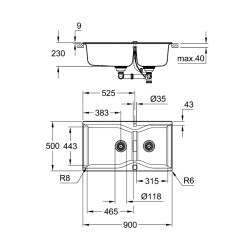 Grohe K700 Kompozit Eviye - 31658Ap0 - 2