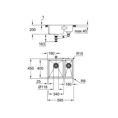 Grohe K700 Tezgahaltı Paslanmaz Çelik Eviye - 31577Sd1 - 2