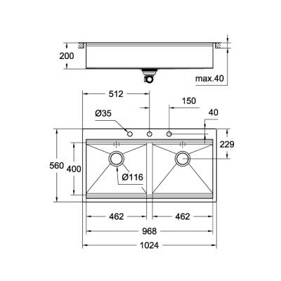 Grohe K800 Paslanmaz Çelik Eviye - 31585Sd0 - 2