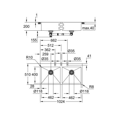 Grohe K800 Paslanmaz Çelik Eviye - 31585Sd1 - 2