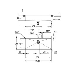 Grohe K800 Paslanmaz Çelik Eviye - 31586Sd1 - 2