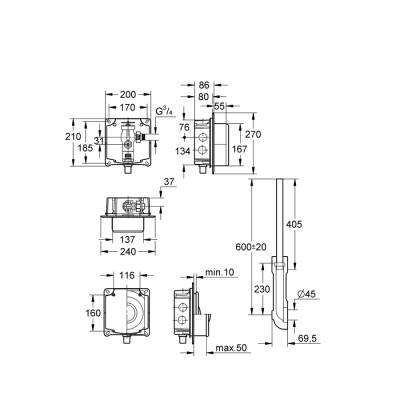 Grohe Klozet İçin Yıkama Valfi - 37153000 - 2