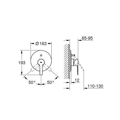 Grohe Lineare Ankastre BanyoDuş Bataryası - 19297001 - 2