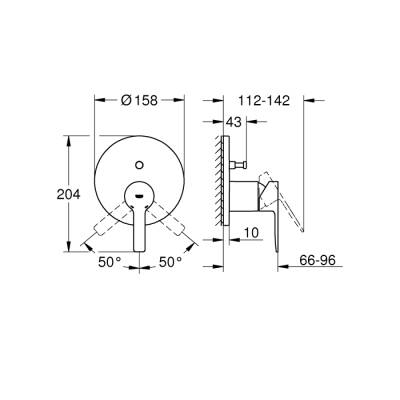 Grohe Lineare Ankastre BanyoDuş Bataryası - 24064001 - 2