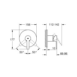 Grohe Lineare Ankastre Duş Bataryası - 24063Al1 - 2