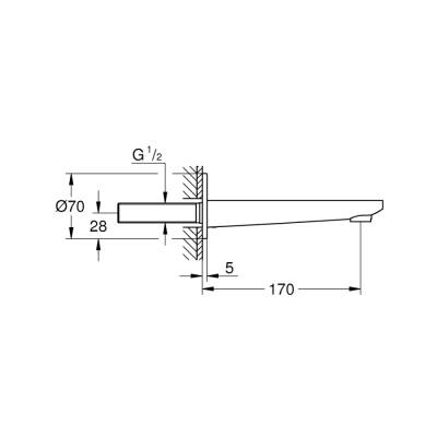 Grohe Lineare Çıkış Ucu - 13383Dc1 - 2