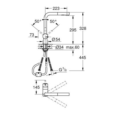 Grohe Minta Tek Kumandalı Eviye Bataryası - 30274000 - 2