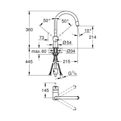 Grohe Minta Tek Kumandalı Eviye Bataryası - 32918000 - 2