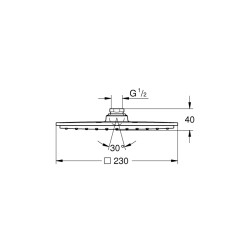 Grohe Rainshower Allure 230 Tepe Duşu 1 Akışlı - 27479000 - 2