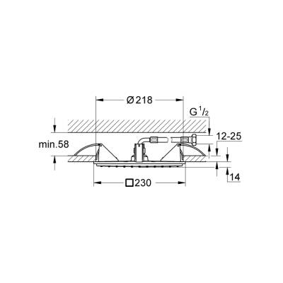 Grohe Rainshower Allure 230 Tepe Duşu 1 Akışlı - 27863000 - 2