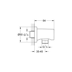 Grohe Rainshower Askılı Duş Çıkış Dirseği - 27057000 - 2