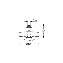 Grohe Rainshower Cosmopolitan 160 Tepe Duşu 4 Akışlı - 27134000 - 2