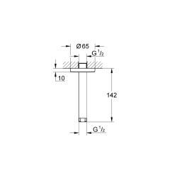 Grohe Rainshower Duş Başlığı Dirseği 142 Mm - 28724000 - 2