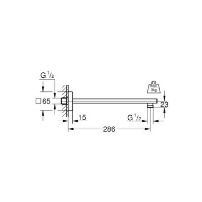 Grohe Rainshower Duş Başlığı Kolu 286 Mm - 27709000 - 2