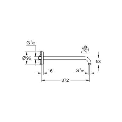 Grohe Rainshower Duş Başlığı Kolu 378 Mm - 28982000 - 2