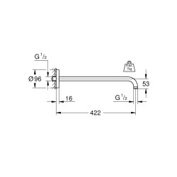 Grohe Rainshower Duş Kolu 422 Mm - 26146000 - 2