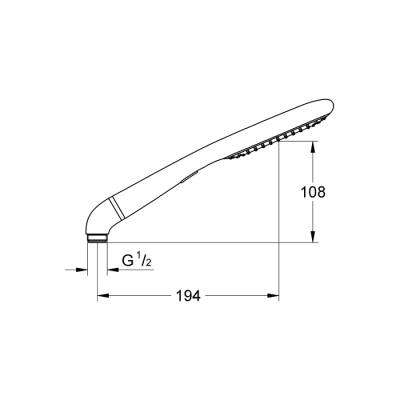 Grohe Rainshower Eco 120 El Duşu 2 Akışlı - 27274000 - 2