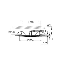 Grohe Rainshower F-Series 10 254 X 254 Tepe Duşu 1 Akışlı - 27467000 - 2