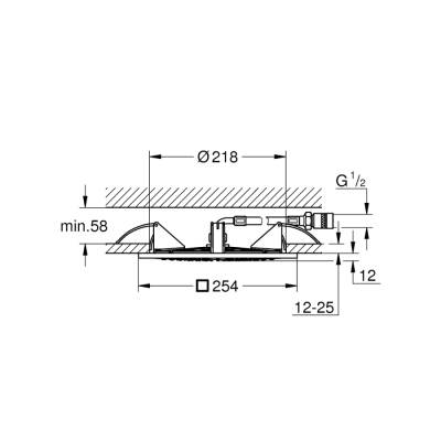 Grohe Rainshower F-Series 10 254 X 254 Tepe Duşu 1 Akışlı - 27467000 - 2