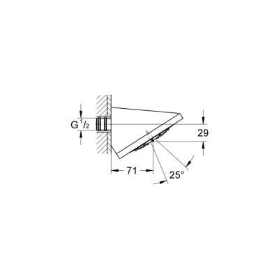 Grohe Rainshower F-Series 5 Tepe Duşu 1 Akışlı - 27253000 - 2