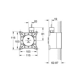 Grohe Rainshower F-Series Ses Sistemi İçin İç Gövde Seti - 29073000 - 2