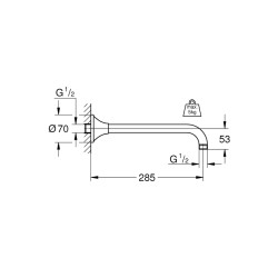 Grohe Rainshower Grandera Duş Başlığı Dirseği 285 Mm - 27986Ig0 - 2