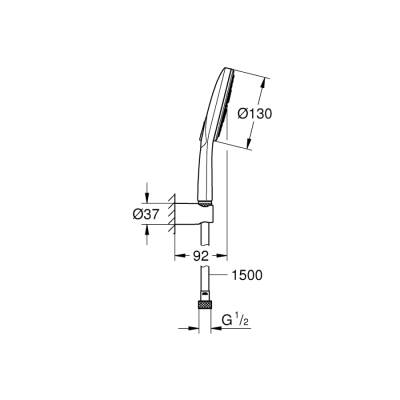 Grohe Rainshower Smartactive 130 Duşu Seti 3 Akışlı - 26581Ls0 - 2