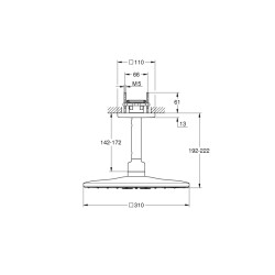 Grohe Rainshower Smartactive 310 Cube Tepe Duşu Seti 142 Mm, 2 Akışlı - 26481000 - 2