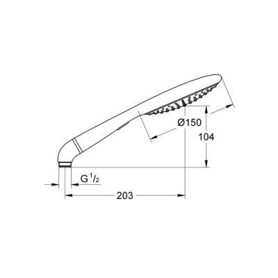 Grohe Rainshower Solo 150 El Duşu 2 Akışlı - 27272000 - 2