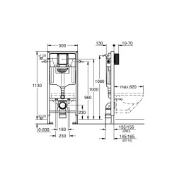 Grohe Rapid Sl Gömme Rezervuar, 1.13 M Montaj Yüksekliği - 38528001 - 2