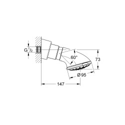 Grohe Relexa 100 Five 5 Akışlı Tepe Duşu - 27062000 - 2