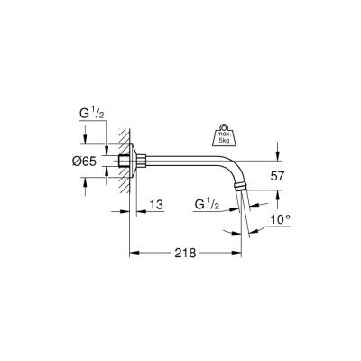 Grohe Relexa Duş Başlığı Dirseği 218 Mm - 27406000 - 2