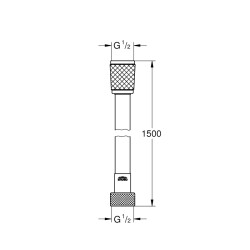 Grohe Rotaflex Twistfree Duş Hortumu 1500 - 28409001 - 2