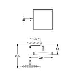 Grohe Selection Cube Makyaj Aynası - 40808000 - 2